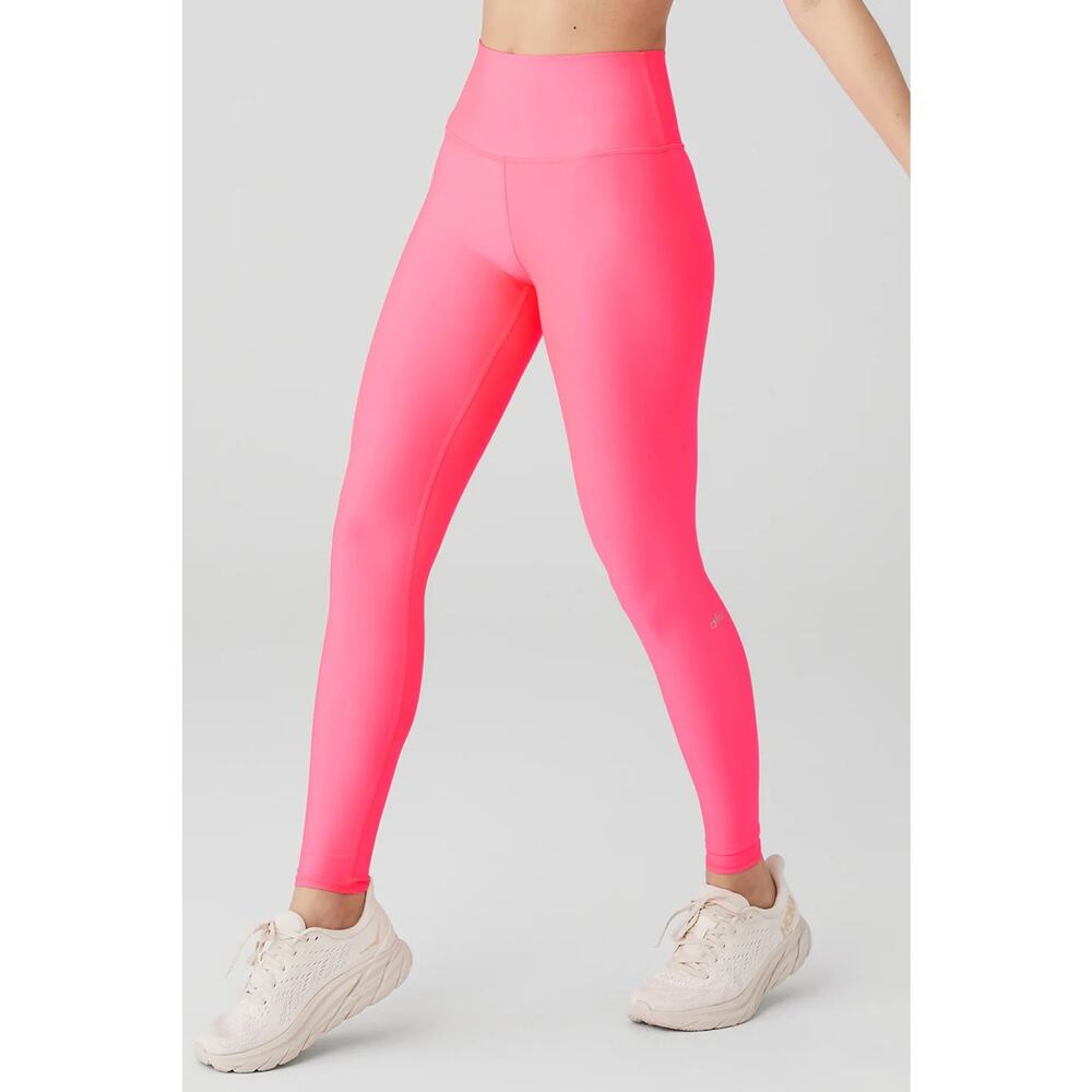 ALO Full-Length High-Waist Airlift Leggings Fluorescent Pink Coral Medium 🌺✨💖 - Picture 3 of 12